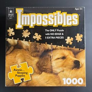 NEW Impossibles Sleeping Puppies 1000 Piece Jigsaw Puzzle by Bepuzzled